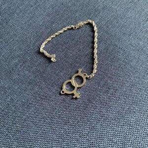 🌷SALE Speidel USA Vintage Silver Tone Male Female Charm